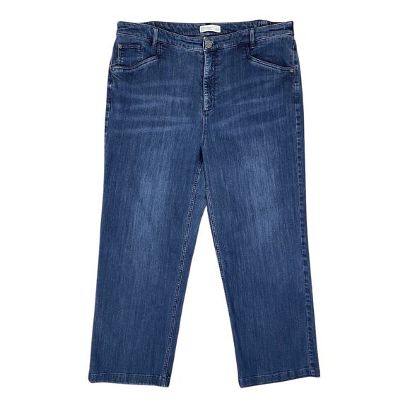 J. Jill Smooth Fit Full Leg Jeans Blue Denim Size 18 Casual Wardrobe Basics - Picture 2 of 12